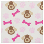 Pink Puppy Dog Fabric