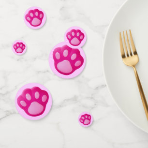 Pink Puppy Paw Confetti