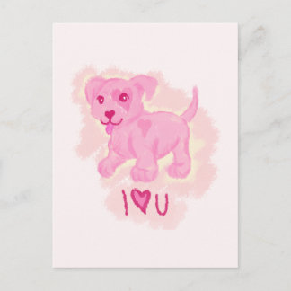 Pink Puppy Postcard