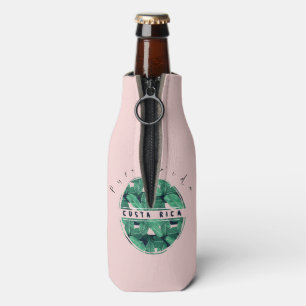 Pink Pura Vida Costa Rica Souvenir Bottle Cooler