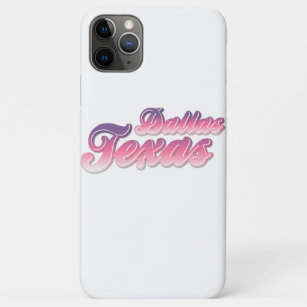 Pink purple 3d typography Dallas Texas logo design Case-Mate iPhone Case