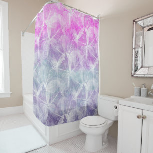 Pink purple Abstract Design 45 Shower Curtain