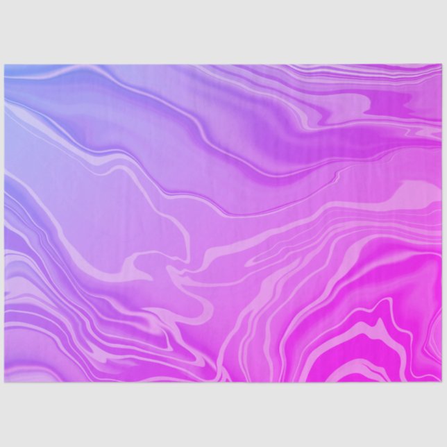 Pink Purple Abstract Marble Tissue Paper (Front)