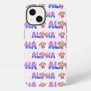 Pink Purple Aloha Hawaiian Tropical Turtle iPhone 13 Case
