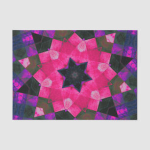 Pink Purple and Black Kaleidoscope Tissue Paper
