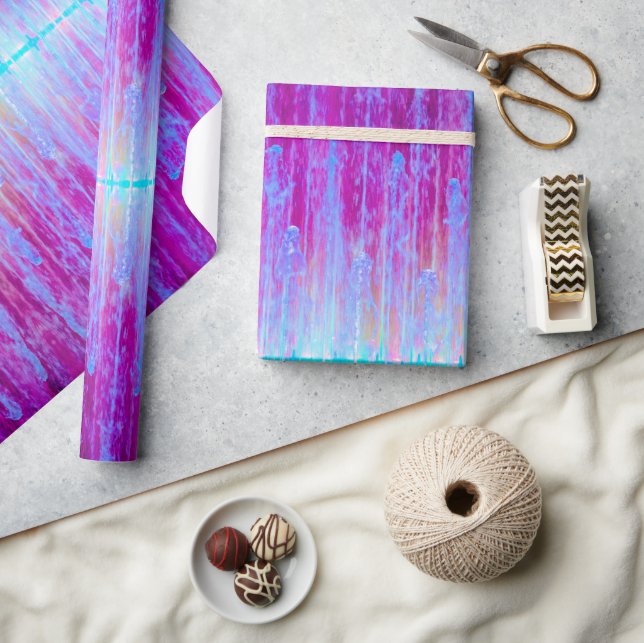 Pink, Purple and Blue Abstract Art Wrapping Paper (Crafts)