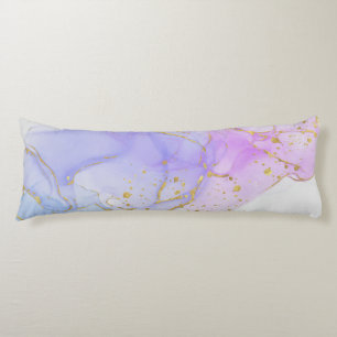Pink, Purple and Blue Alcohol Ink Body Cushion