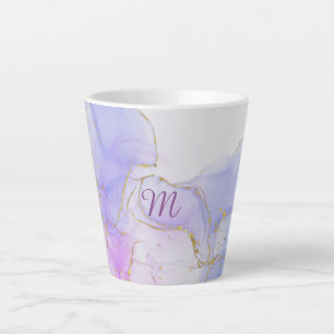 Pink, Purple and Blue Alcohol Ink Latte Mug