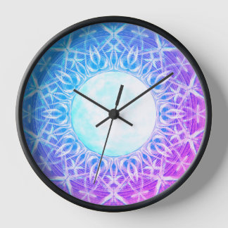 pink, purple and blue Lightcode Mandala clock