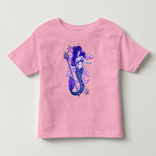 Pink Purple And Blue Retro Pin-Up Mermaid Toddler T-Shirt