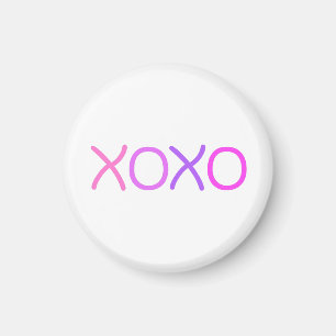Pink, purple and lavender Xoxo lovely Magnet