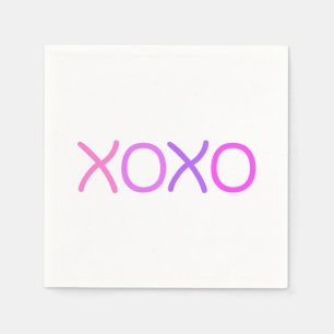Pink, purple and lavender Xoxo lovely Napkin