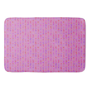 pink, purple and orange polka dots bath mat