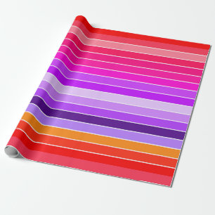 Pink, Purple and Orange  Wrapping Paper