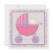 Pink & Purple Baby in Carriage Girl Baby Shower