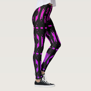 Pink purple Black Queen Leggings
