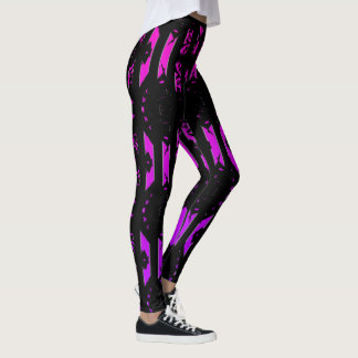Pink purple Black Queen Leggings