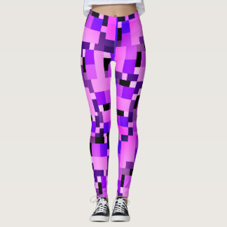 Pink purple blocks leggings