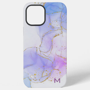 Pink, Purple, Blue Alcohol Ink iPhone 12 Pro Max Case