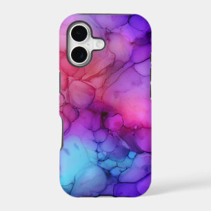 Pink Purple Blue Alcohol Ink Marble