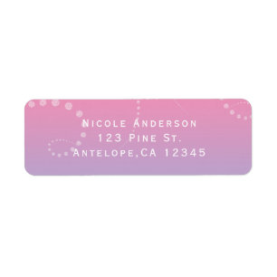 Pink Purple Blue Dipped Birthday Party Invitation