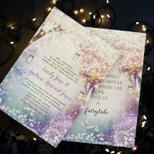 Pink Purple Blue Fairy Lights Boho Forest Wedding