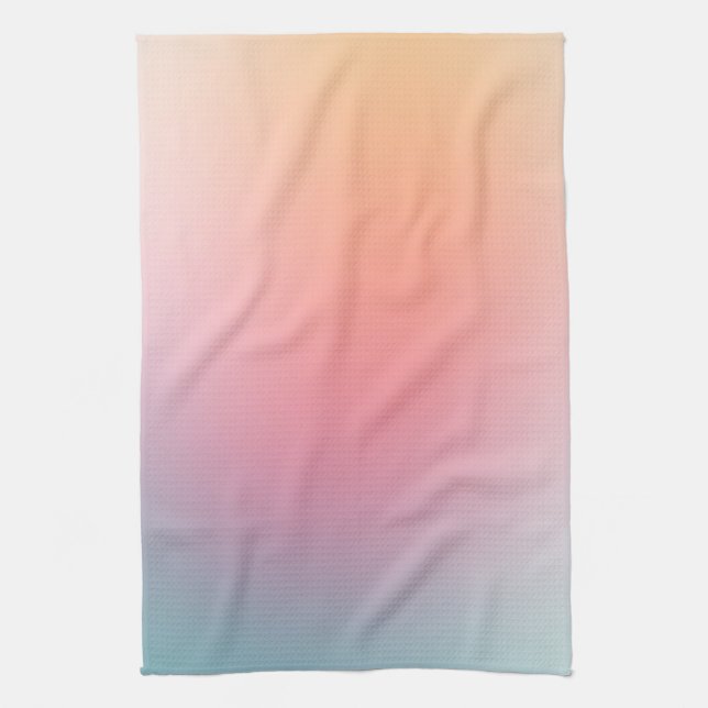 Pink Purple Blue Green Yellow Template Colourful Tea Towel (Vertical)