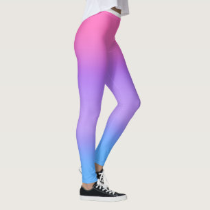 Pink Purple Blue Ombre' Leggings
