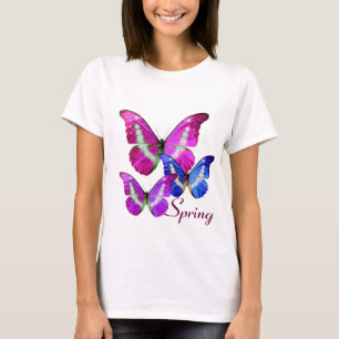 PINK PURPLE BLUE SPRING BUTTERFLIES T-Shirt