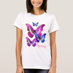 PINK PURPLE BLUE SPRING BUTTERFLIES T-Shirt