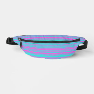 Pink Purple Blue Stripes Pattern Bum Bags