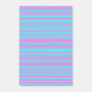 Pink Purple Blue Stripes Pattern Post-it Notes