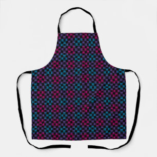 Pink Purple Blue Weave Pattern Apron