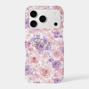 Pink Purple Blush Flowers Hearts Valentine's Day