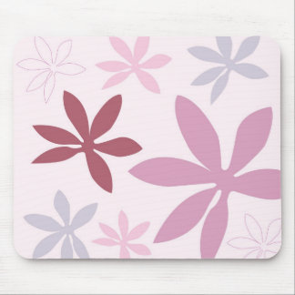 Pink, Purple & Burgundy Flower Petals Mouse Mat