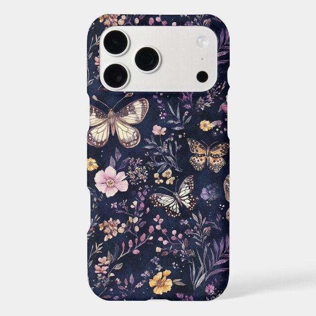 Pink Purple Butterflies Flowers (Back)