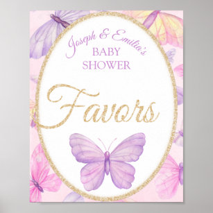 Purple Gold Butterfly Posters Prints Zazzle Uk