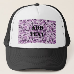 Pink & Purple Camouflage Background Trucker Hat