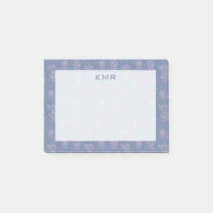 Pink & Purple Cartoon Cactus Pattern Post-it Notes