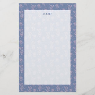 Pink & Purple Cartoon Cactus Pattern Stationery