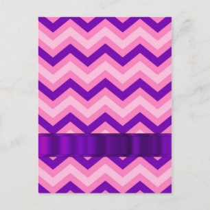Pink & purple chevron postcard