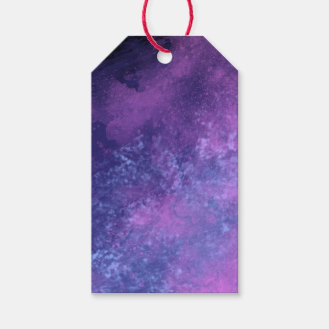 Pink Purple  Cloud Effect  Gift Tags (Front)