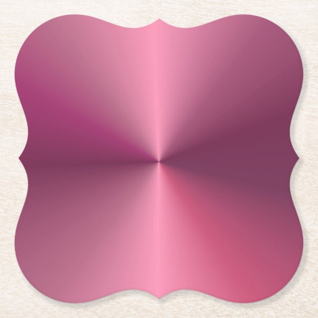 Pink Purple Colour Elegant Custom Blank Template Paper Coaster (Front)