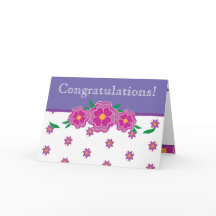 Pink & Purple Congratulations Graduate Card