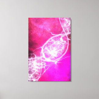 Pink Purple Cosmic DNA Strand Stretched Canvas
