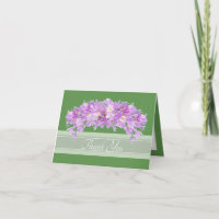 Pink Purple Crocus Botanical Floral Chic Thank You