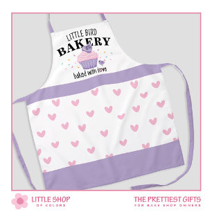 Pink Purple Cupcake Customisable Bakery Apron