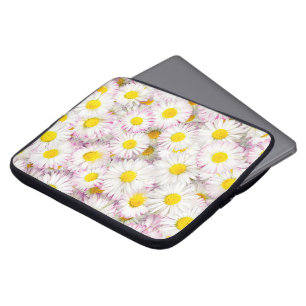 Pink Purple Daisy Flower Pattern Laptop Sleeve