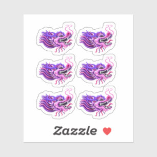 Pink & Purple Dragon Heads