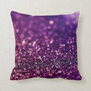 Pink purple dust glitter cushion